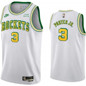 Camiseta Hombre NBA Houston Rockets Kevin Porter JR 3 2022-23 Nike Classic Edition Blanco Swingman